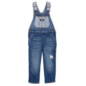 OSHKOSH Vestbak 5T Favorite Denim Overalls Gemma Wash Blue Contrasting Bib